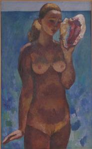 TATARENKO Alexandre 1925,girl with a conch shell shell,1968,Burstow and Hewett GB 2017-05-31