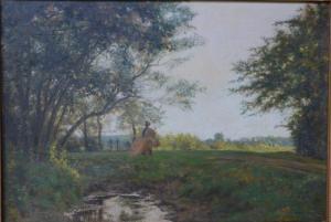 Tattergrain F 1852-1915,Figure in a landscape beside a river,Andrew Smith and Son GB 2017-07-18