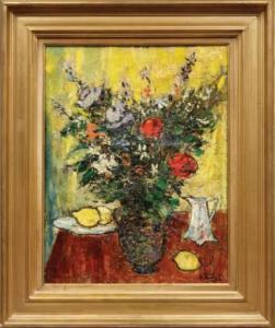 TAUBERT Bertoldo, Berto 1915-1974,Still Life with Vase of Flowers,Neal Auction Company US 2022-02-16