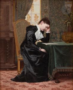 TAUREL Henri 1843-1927,Femme à la lecture,Ader FR 2024-02-16