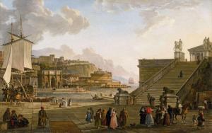 TAUREL Jean Jacques François 1757-1832,Hafen mit Architekturcapriccio,Lempertz DE 2014-05-17
