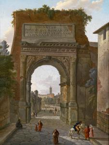 TAUREL Jean Jacques François 1757-1832,The Arch of Titus,1817,Palais Dorotheum AT 2013-10-15