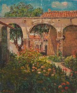 TAUSZKY David Anthony 1878-1972,Cloistered Arches,John Moran Auctioneers US 2022-01-18