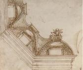 TAVARONE Lazzaro 1556-1641,Projet de décor des niches d'un plafond, dont une ,Christie's 2006-03-23
