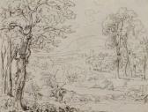 TAVELLA IL SOLFAROLA Carlo Antonio 1668-1738,Landscape with Figures,Swann Galleries US 2006-01-25