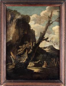 TAVELLA IL SOLFAROLA Carlo Antonio 1668-1738,Paesaggio con pastori,Cambi IT 2023-09-20