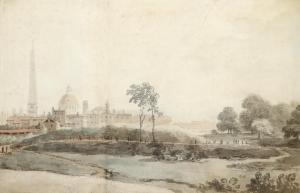 TAVERNER William,A view of Rome with St. Peter's from outside the w,Woolley & Wallis 2021-08-11