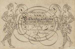 TAVERNIER Jean Baptiste,A title page of a collection of calligraphic exer,1652,Christie's 2021-07-06