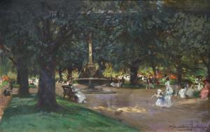 TAYLER Albert Chevallier 1862-1926,In the Park,1912,Shapiro Auctions US 2023-06-15