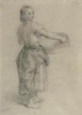 TAYLER John Frederick,Study of a peasant girl carrying a large basket,Christie's 2011-04-12