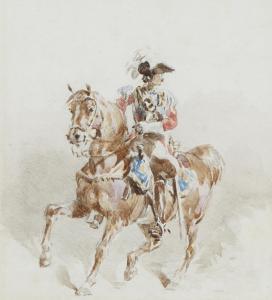TAYLER John Frederick 1802-1889,Three landscapes and three figure studies,Rosebery's GB 2023-07-19