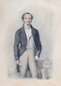 TAYLOR Alfred Henry 1832-1868,Portrait of an elegant gentleman,1842,Tennant's GB 2023-02-11