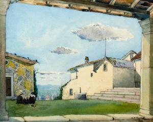 TAYLOR Andrew Thomas,View from the Monastery at Fiesole near Florence,Ewbank Auctions 2018-11-29