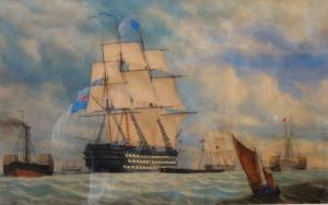 TAYLOR Charles 1840-1890,Departure of the fleet from Spithead; Man O',Bellmans Fine Art Auctioneers 2018-10-06