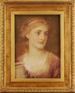 TAYLOR edward r 1838-1912,PORTRAIT OF A FAIR-HAIRED GIRL,Lyon & Turnbull GB 2015-11-11