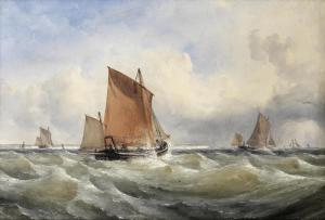 TAYLOR Edwin 1858-1884,Fishing Boats in choppy water,Bonhams GB 2015-12-01