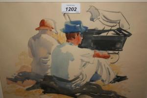 TAYLOR Eric 1900-1900,seated figures with a pram,1927,Lawrences of Bletchingley GB 2018-03-08