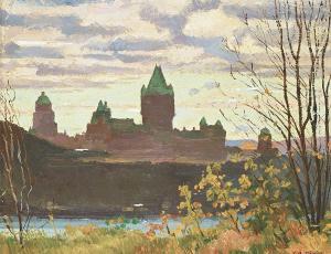 TAYLOR Frédéric Bourchier 1906-1987,The Chateau Frontenac,1949,Levis CA 2024-04-21