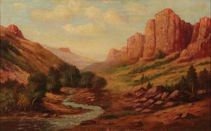TAYLOR Fred B 1868-1960,Mojave Landscape,Jackson's US 2019-11-19