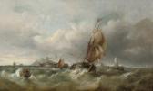 TAYLOR Henry King 1799-1869,A trading schooner in congested waters off a light,Christie's 2007-11-14