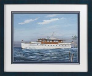 TAYLOR John Austin,Portrait of the motor yacht Blue Heaven,20th Century,Eldred's 2021-04-30