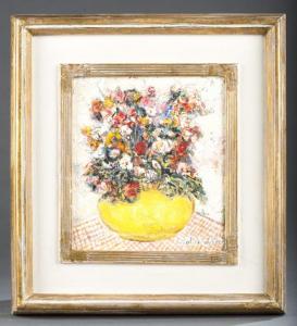 TAYLOR Ralph 1897-1978,Still life with bowl of yellow vase of flowers,Quinn's US 2016-03-12
