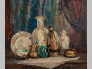 TAYLOR Sydney 1870-1952,STILL LIFE OF ORIENTAL COLLECTABLES,Ashbey's ZA 2017-09-07