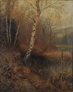 TAYLOR Turner,Pheasant on a lakeside path through silver birch trees,1887,Morphets GB 2019-03-07