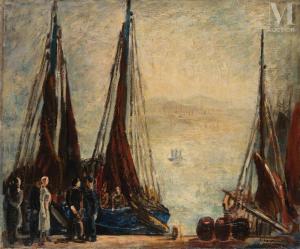 TCHERNIAWSKY Charles 1900-1973,Le départ des marins bretons,Millon & Associés FR 2023-10-24