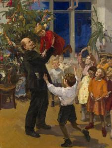 TCVETKOV Viktor 1920,Lenin and Children at a New Year Party,MacDougall's GB 2015-10-12