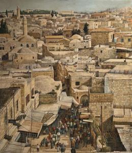 TEAGUE David M 1900-1900,Jaffa gate entrance in the Old City of Jerusalem,1982,Matsa IL 2022-08-30
