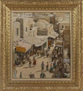 TEAGUE David M 1900-1900,Jerusalem street scene,1981,Eldred's US 2022-02-11