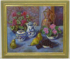 Teasdale Joanne 1958,Still life with pears and grapes,Dickins GB 2019-02-04
