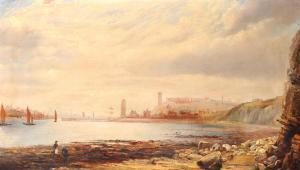 TEASDALE John 1848-1926,Estuary Scene with a distant Town,1887,John Nicholson GB 2019-01-30