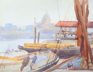 TEASDALE Percy Morton 1870-1961,Hauling in the boats, possibly Venice,Bonhams GB 2010-02-08