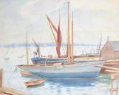 TEASDALE Percy Morton 1870-1961,Moored sailing vessels,Bonhams GB 2009-12-07