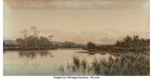 TEBBITT Henri 1852-1926,Dawn over the river,Heritage US 2022-02-10