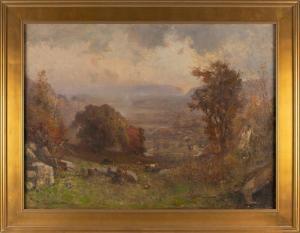 TEED Douglas Arthur 1864-1929,Sunset over an autumn landscape,1904,Eldred's US 2023-04-06