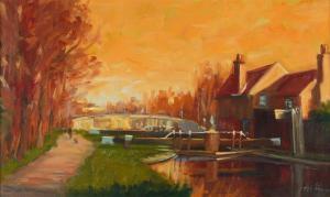 TEELING Norman 1944,THE HUBBARD BRIDGE ON THE GRAND CANAL, ,2000,Ross's Auctioneers and values 2024-03-20