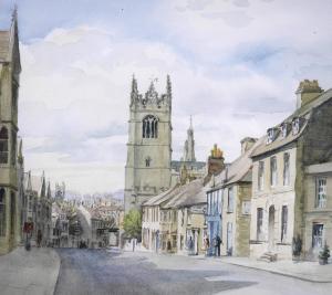 Teesdale Gladys Rees,View Down St Martin's, Stamford,1983,Batemans Auctioneers & Valuers 2021-06-12