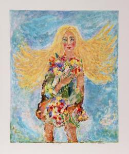 TEICHMAN Sabina 1905-1983,Flower Girl,1979,Ro Gallery US 2023-07-06