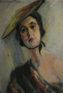 TEITGEN OBEURER Rose 1900-1900,Élégante au chapeau,Rossini FR 2012-03-09