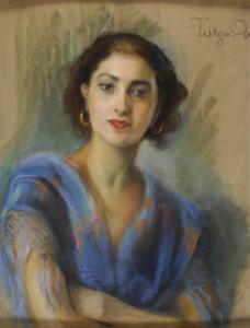 TEITGEN OBEURER Rose 1900-1900,Le châle bleu,Rossini FR 2011-04-19