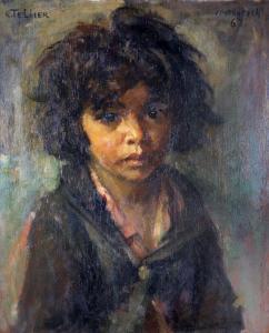 TELLIER Raymond 1897-1985,Portrait de jeune marocain; Marrakech,1967,Bayeux Encheres FR 2023-07-14
