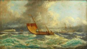 Temple E,Ships on rough seas,19th century,Eastbourne GB 2020-09-09