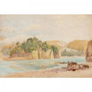 TEMPLE Edwyn 1835-1920,rakaia gorge; takamatu, akaroa harbour, new zealand,Sotheby's GB 2004-05-26
