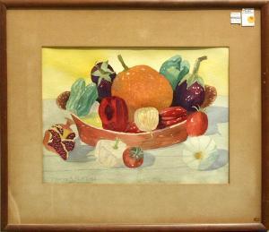 TEMPLE Edwyn 1835-1920,Still Life with Fruit and Vegetables,1933,Clars Auction Gallery US 2010-07-10