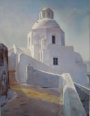 TEMPLETON Robert 1929-1991,Church Dome in Sunlight, Greece,Litchfield US 2011-05-04