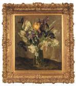 TEN BOSCH Lena Cornelia 1890-1945,Irises in a vase on a table,Christie's GB 2000-02-24