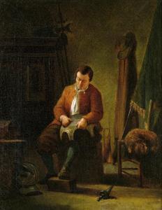 TEN HAGEN Jacob 1820-1860,Interieur mit Pfeife rauchendem Kavalier,Galerie Bassenge DE 2010-11-25